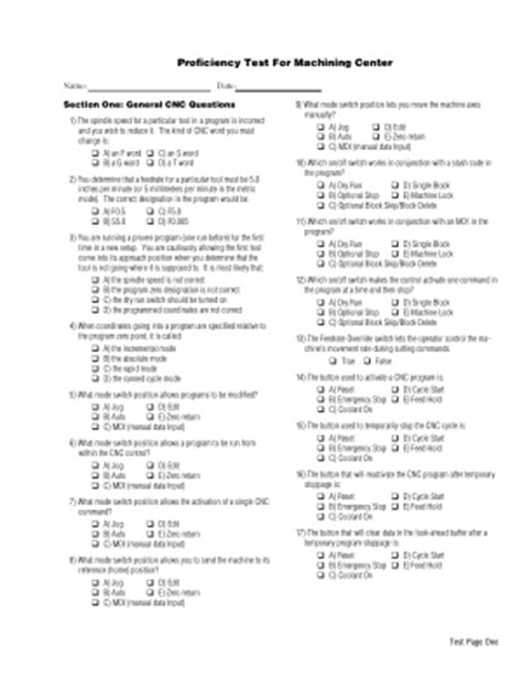 cnc machine operator test questions|cnc machinist test pdf.